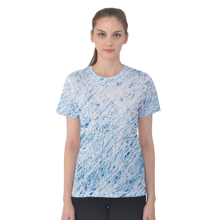 Blue pattern Women s Cotton Tee