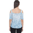 Blue pattern Women s Cutout Shoulder Tee View2