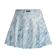 Blue Pattern Mini Flare Skirt by Valentinaart