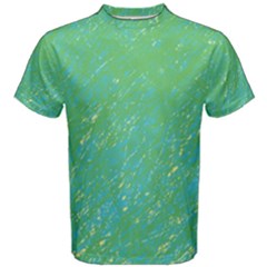 Green Pattern Men s Cotton Tee by Valentinaart