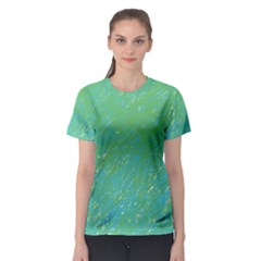 Green Pattern Women s Sport Mesh Tee