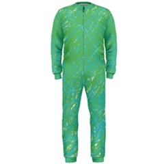 Green Pattern Onepiece Jumpsuit (men)  by Valentinaart