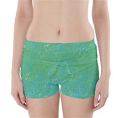 Green Pattern Boyleg Bikini Wrap Bottoms