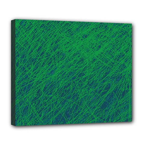 Deep Green Pattern Deluxe Canvas 24  X 20  