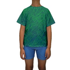 Deep Green Pattern Kid s Short Sleeve Swimwear by Valentinaart