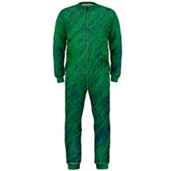 Deep Green Pattern Onepiece Jumpsuit (men)  by Valentinaart