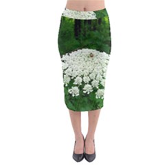 Beetle And Flower Midi Pencil Skirt