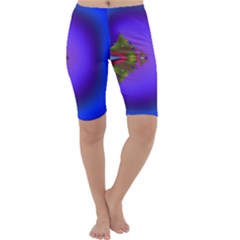 Into The Blue Fractal Cropped Leggings 