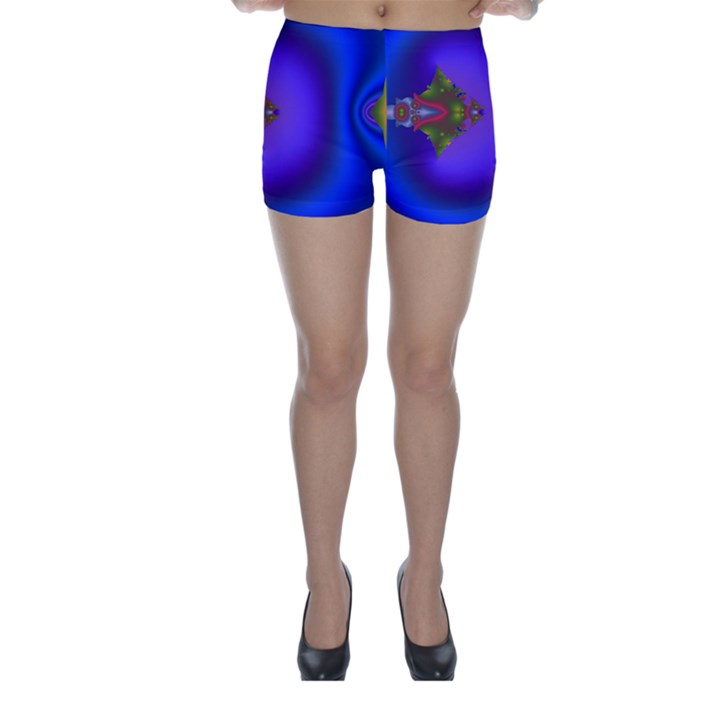 Into The Blue Fractal Skinny Shorts