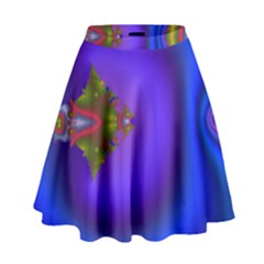 Into The Blue Fractal High Waist Skirt