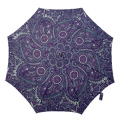 Purple Hippie Flowers Pattern, Zz0102, Hook Handle Umbrella (large) by Zandiepants