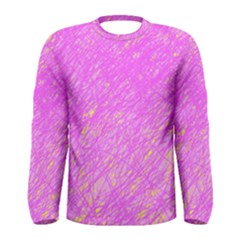 Pink Pattern Men s Long Sleeve Tee