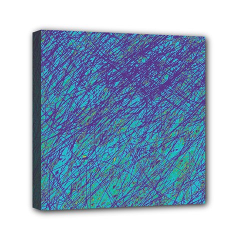 Blue Pattern Mini Canvas 6  X 6  by Valentinaart