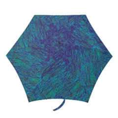 Blue Pattern Mini Folding Umbrellas by Valentinaart