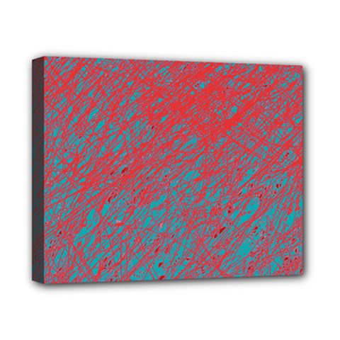 Red And Blue Pattern Canvas 10  X 8 