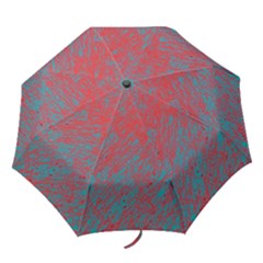 Red And Blue Pattern Folding Umbrellas