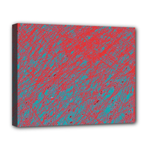 Red And Blue Pattern Deluxe Canvas 20  X 16  