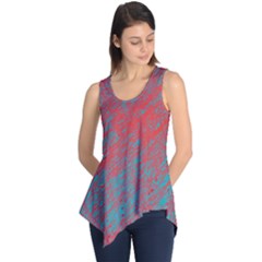 Red And Blue Pattern Sleeveless Tunic by Valentinaart