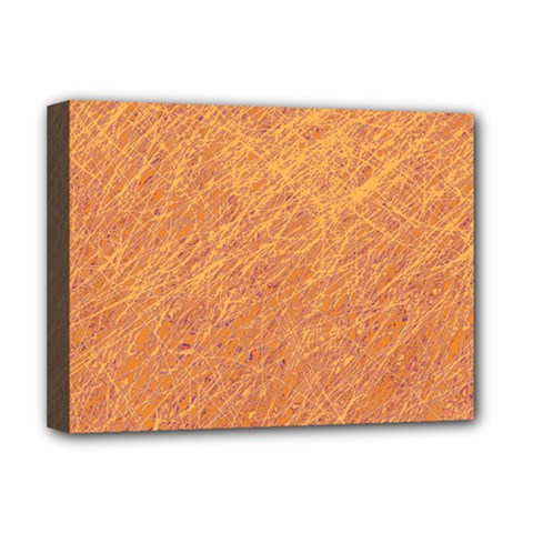 Orange Pattern Deluxe Canvas 16  X 12  