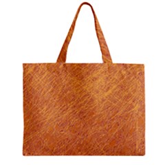 Orange Pattern Zipper Mini Tote Bag