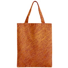 Orange Pattern Zipper Classic Tote Bag