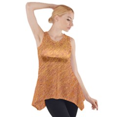 Orange Pattern Side Drop Tank Tunic