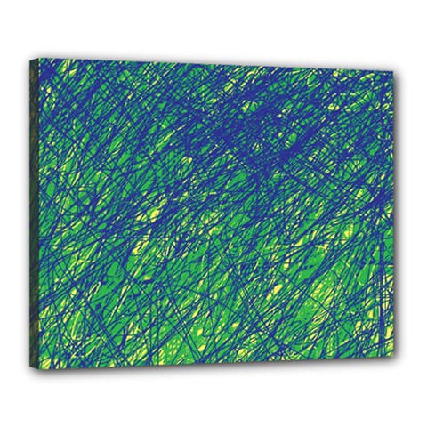 Green Pattern Canvas 20  X 16 