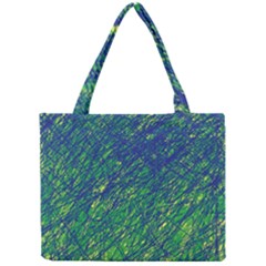 Green Pattern Mini Tote Bag by Valentinaart