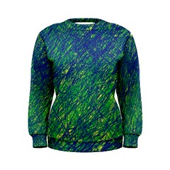 Green Pattern Women s Sweatshirt