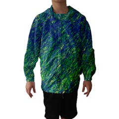 Green Pattern Hooded Wind Breaker (kids)