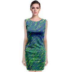 Green Pattern Classic Sleeveless Midi Dress by Valentinaart