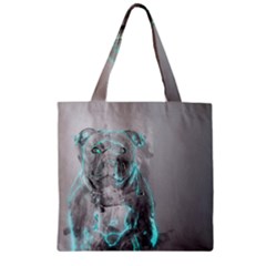 Dog Zipper Grocery Tote Bag