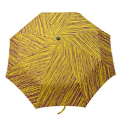 Yellow Van Gogh Pattern Folding Umbrellas