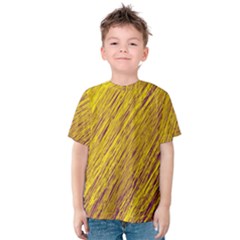 Yellow Van Gogh Pattern Kid s Cotton Tee