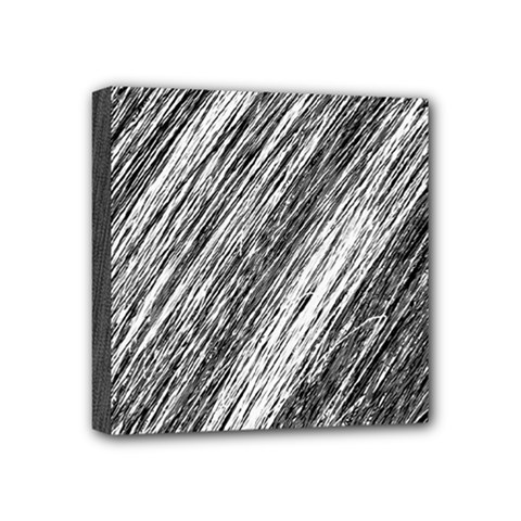 Black and White decorative pattern Mini Canvas 4  x 4 