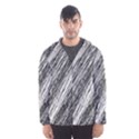 Black and White decorative pattern Hooded Wind Breaker (Men) View1