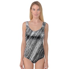 Black and White decorative pattern Princess Tank Leotard 