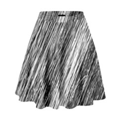 Black and White decorative pattern High Waist Skirt