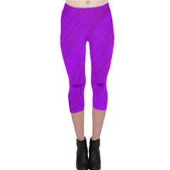 Purple Pattern Capri Leggings 