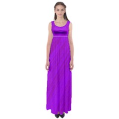 Purple Pattern Empire Waist Maxi Dress