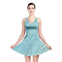 Light Blue Pattern Reversible Skater Dress by Valentinaart