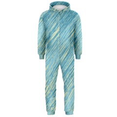 Light Blue Pattern Hooded Jumpsuit (men) 