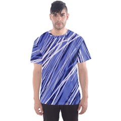 Blue Elegant Pattern Men s Sport Mesh Tee