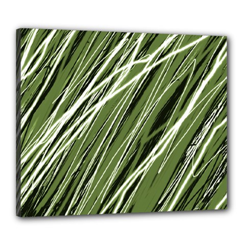 Green Decorative Pattern Canvas 24  X 20 