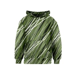 Green Decorative Pattern Kids  Pullover Hoodie