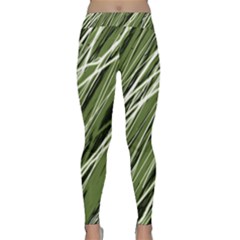 Green Decorative Pattern Yoga Leggings 