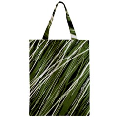 Green Decorative Pattern Zipper Classic Tote Bag