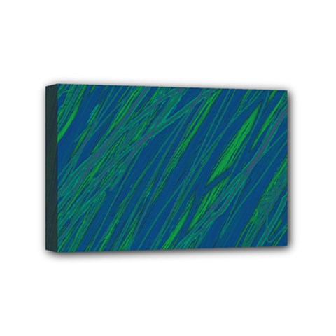 Green Pattern Mini Canvas 6  X 4 