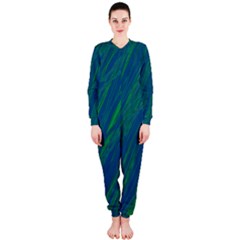 Green Pattern Onepiece Jumpsuit (ladies)  by Valentinaart