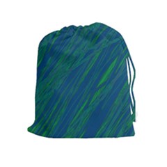 Green Pattern Drawstring Pouches (extra Large)